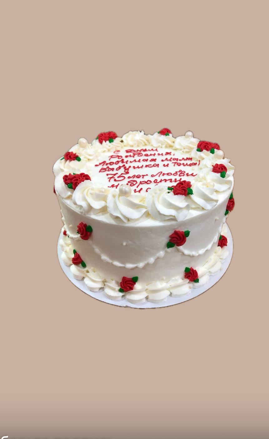 Торт с цветами 